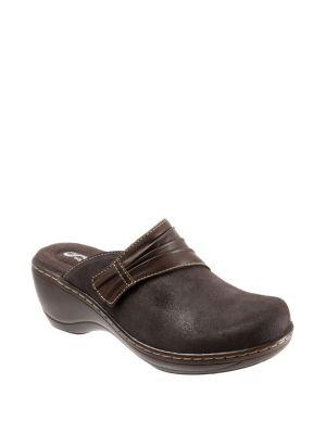 Softwalk Mason Distressed Leather Clogs