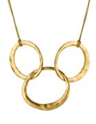 Kenneth Cole New York Goldtone Hammered Rings Necklace