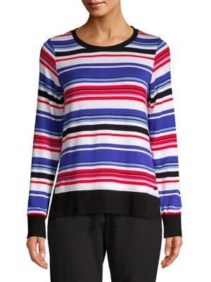 Marc New York Performance Multi-color Striped Top