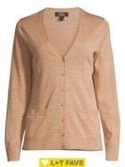 Lord & Taylor V-neck Button Cardigan