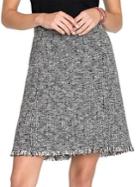 Nic+zoe Textured Frayed Skirt
