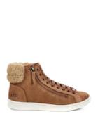 Ugg Olive Leather And Sheepskin Sneaker