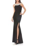 Js Collections Beaded Neck Gown