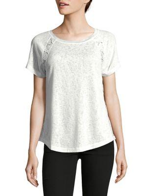 Ellen Tracy Lace Insert Tee