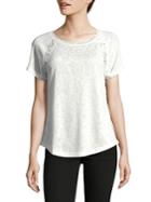 Ellen Tracy Lace Insert Tee