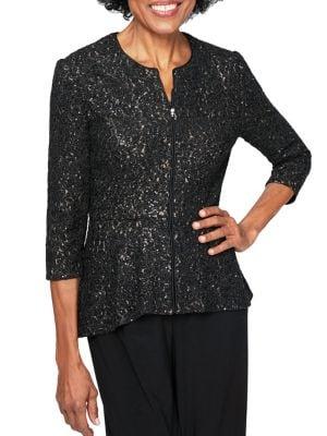Alex Evenings Peplum Zip Jacket
