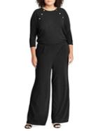 Lauren Ralph Lauren Plus Plus Rivet-trim Jersey Jumpsuit