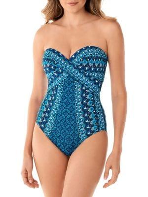 Miraclesuit Mosaica Seville Strapless One-piece Swimsuit