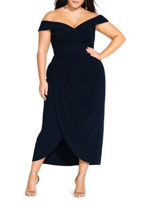 City Chic Plus Rippled Love Sheath Dress
