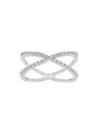Lord & Taylor Andin Sterling Silver Diamond Pave Criss-cross Ring, 0.10 Tcw