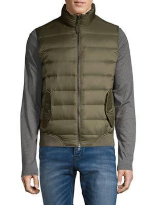 Black Brown Down-filled Puffer Vest