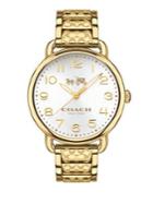 Coach Delancey Yellow Goldtone Stainless Steel Watch, 14502496