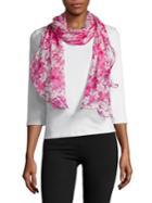 Lauren Ralph Lauren Floral Ruffle Silk Scarf