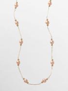 Effy Freshwater Pearl Station Necklace Set In 14 Kt. Rose Gold 20inches