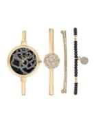 Anne Klein Four-piece Crystal Bangle Watch And Bracelet Set