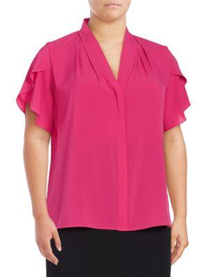 Calvin Klein Plus Tulip-sleeve Blouse