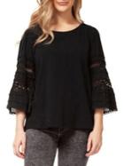 Dex Lace-inset Wide-sleeve Top