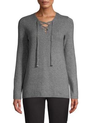 Calvin Klein Lace-up Knit Sweater