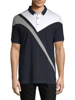 Karl Lagerfeld Short Sleeve Colorblock Polo