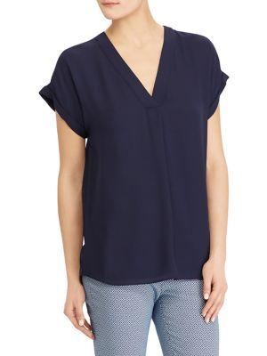 Lauren Ralph Lauren Georgette V-neck Top