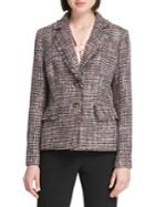 Donna Karan Tweed Button Front Jacket