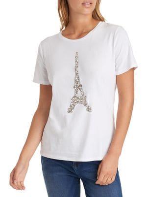 Karl Lagerfeld Paris Sequin Eiffel Tower Tee
