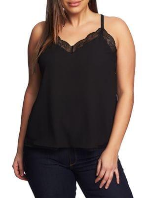 1.state Plus Wildflower Lace Racerback Tank