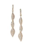 Vince Camuto Goldtone Pave Twisted Linear Earrings