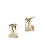 Anne Klein Goldtone X Hoop Earrings