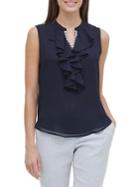 Tommy Hilfiger Embroidered Floral Sleeveless Top
