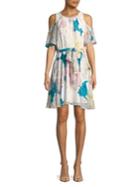Calvin Klein Petite Floral Cold Shoulder Dress