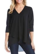 Karen Kane Crossover Shirred-sleeve Top