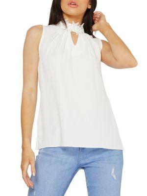 Dorothy Perkins Lace-neck Shell Top