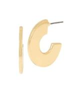 Bcbgeneration Goldtone Geometric Wide Hoop Earrings
