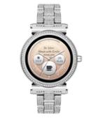 Michael Kors Access Sofie Stainless Steel Touchscreen Pave Bracelet Smart Watch