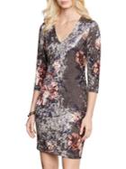 Karen Kane V-neck Velvet Sheath Dress