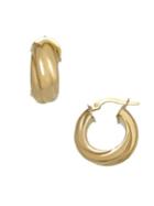 Lord & Taylor 14k Italian Gold Twisted Hoop Earrings