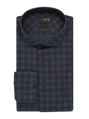 Lord Taylor Slim-fit Large Check Dress Shirt