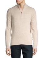 Michael Kors Heathered Quarter-zip Sweater