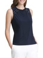Tommy Hilfiger Ruffle Lace-up Top