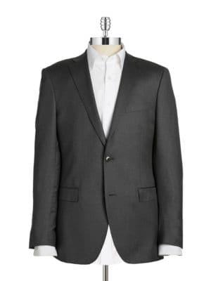 Black Brown Jack Fit Slim 2-button Wool Blazer