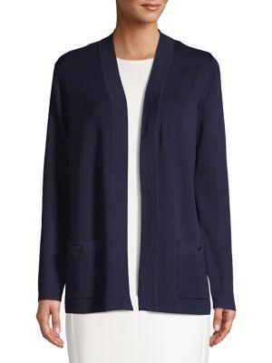 Anne Klein Textured Open-front Cardigan