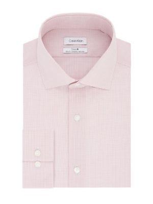 Calvin Klein Micro Check Slim-fit Dress Shirt