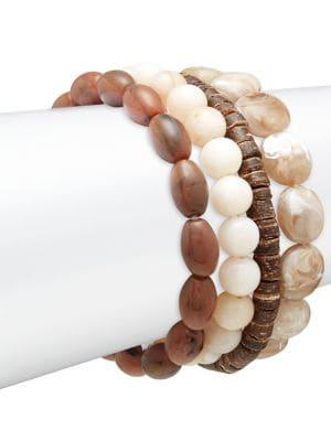 Design Lab Set Of 4 Beaded Bracelets