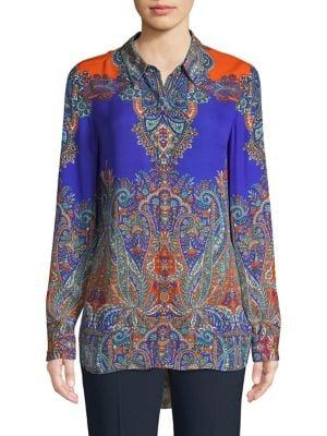 Elie Tahari Paisley Print Blouse