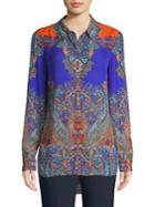 Elie Tahari Paisley Print Blouse