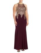 Xscape Plus Embellished Mermaid Gown