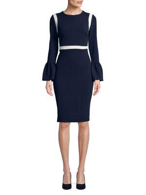 Calvin Klein Bell-sleeve Crewneck Dress