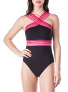 Kenneth Cole Reaction High-neck One-piece Swimsuit