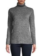Calvin Klein Marled Ribbed Turtleneck Sweater